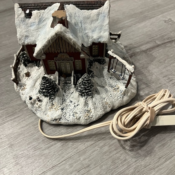 Bonnie Jensen Snowy Red Holiday Village House